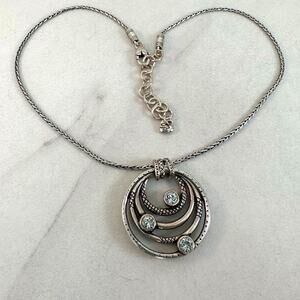 Brighton Solar Rings Triple Orb Constellation Pendant with Swarovski Accents